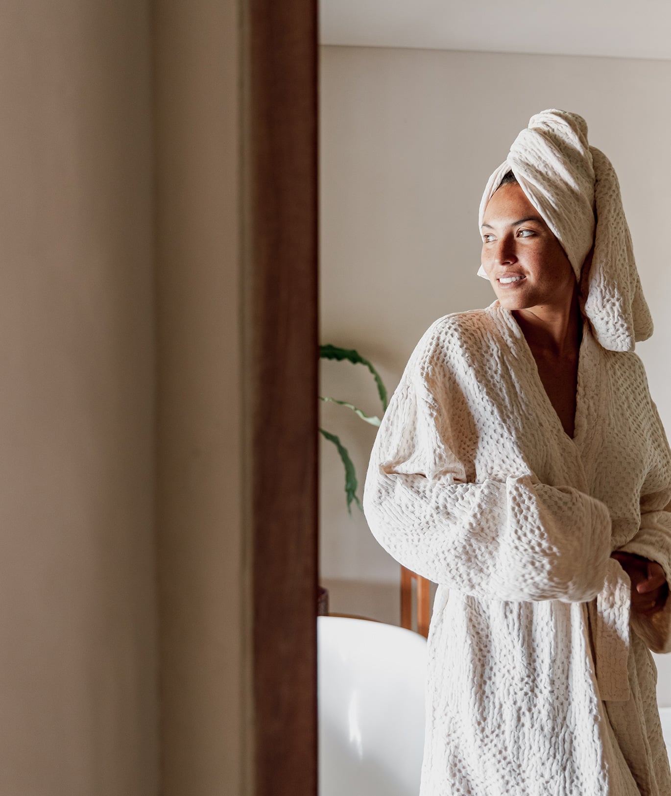 Vegan Cotton Bath Robe Heveya® Singapore