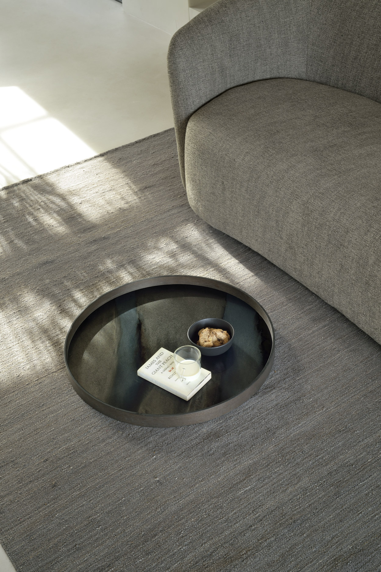 Ethnicraft Round Glass Tray - Large