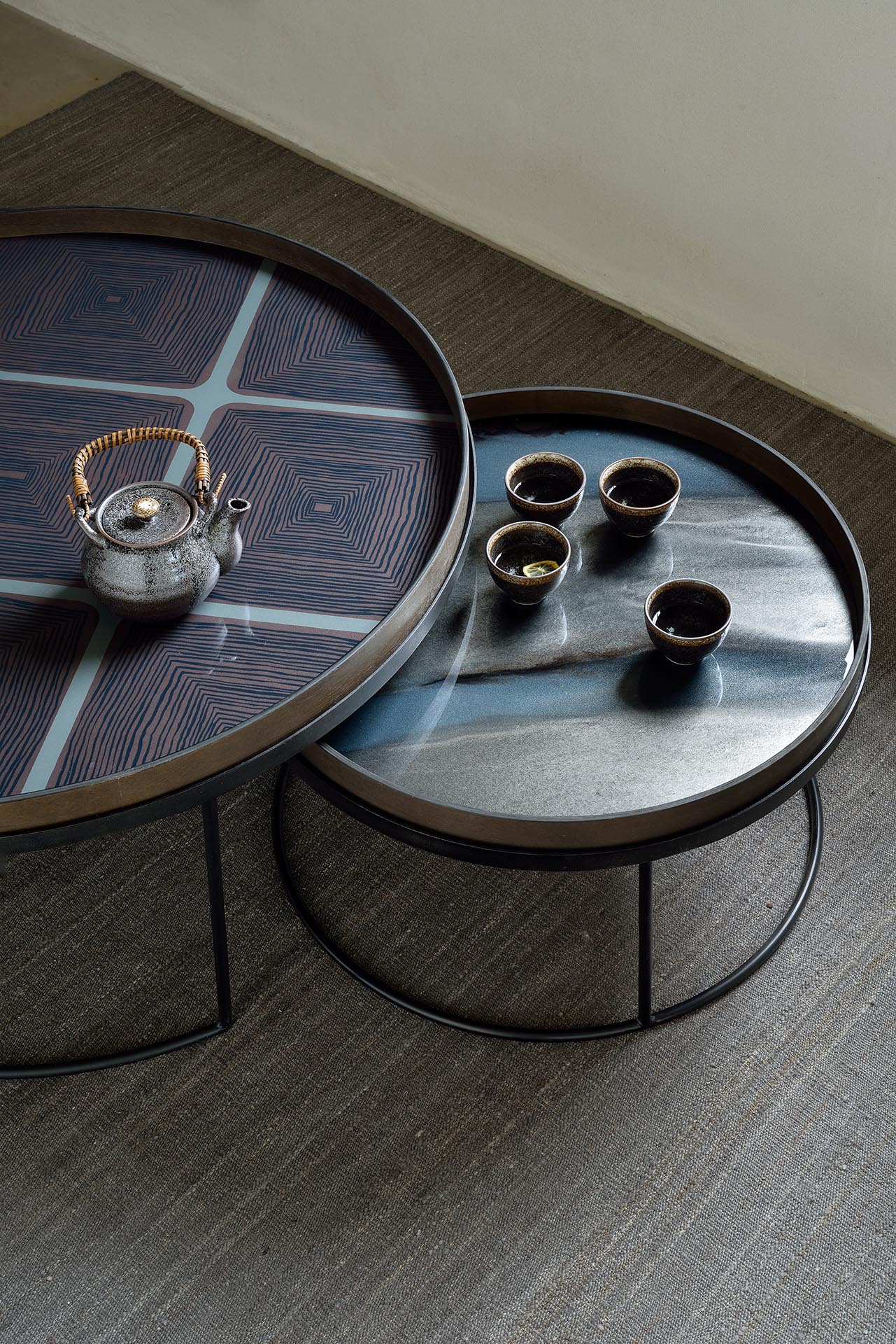 Ethnicraft Round Glass Tray - Large