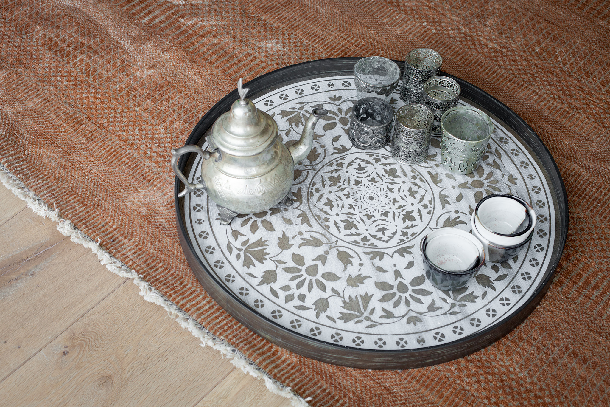 Ethnicraft Round Wooden Tray - Large
