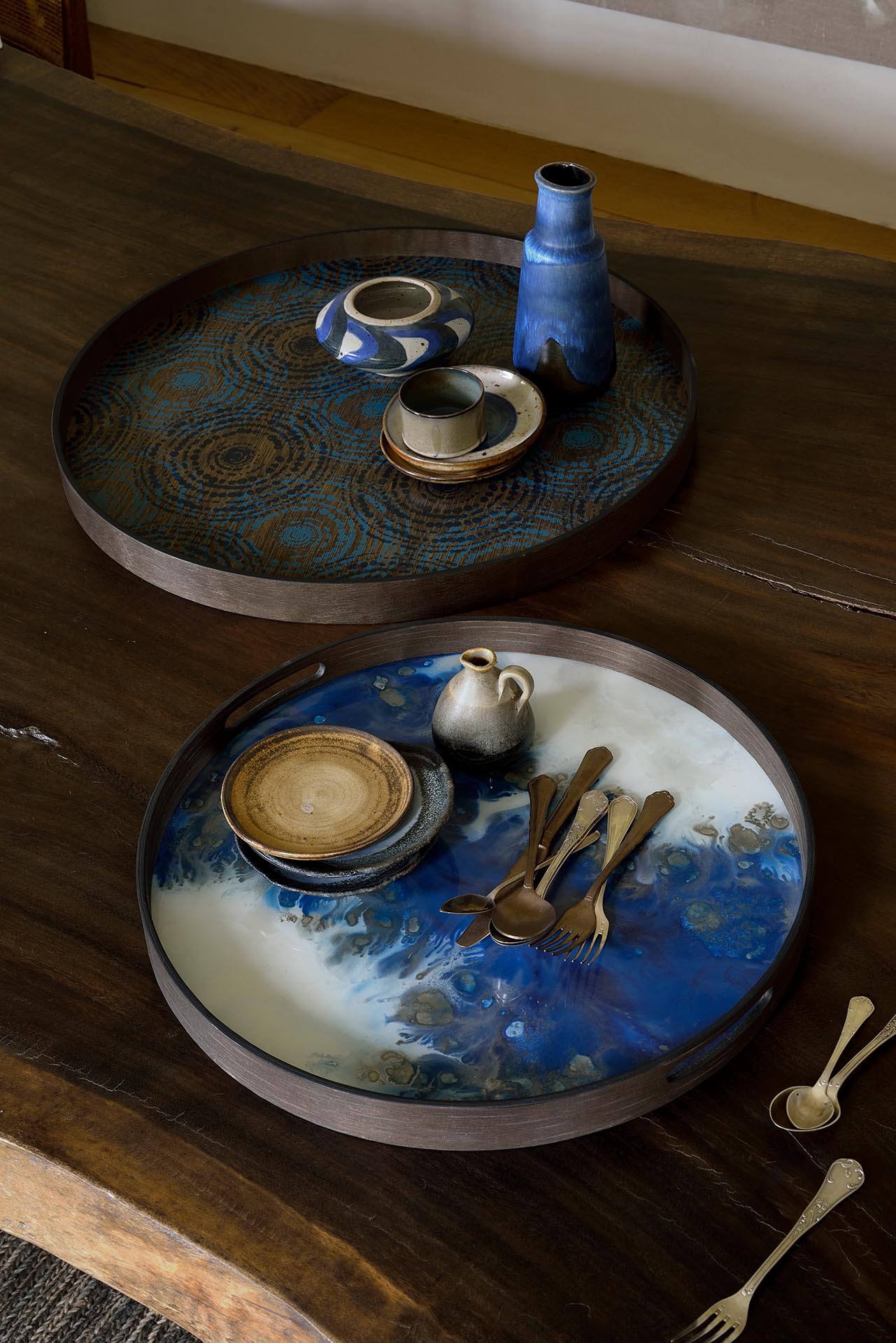 Ethnicraft Round Wooden Tray - Large