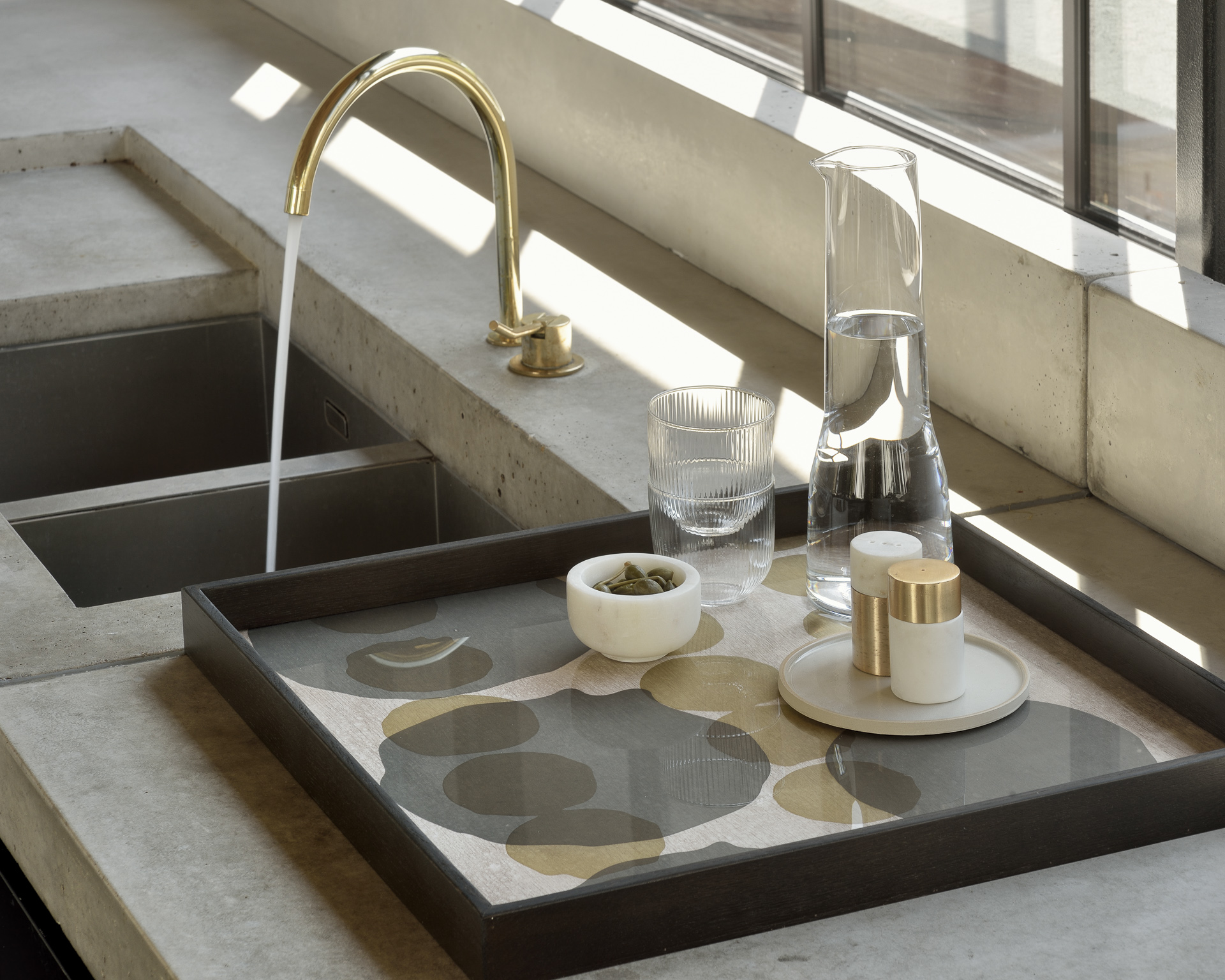 Ethnicraft Square Glass Tray - Large