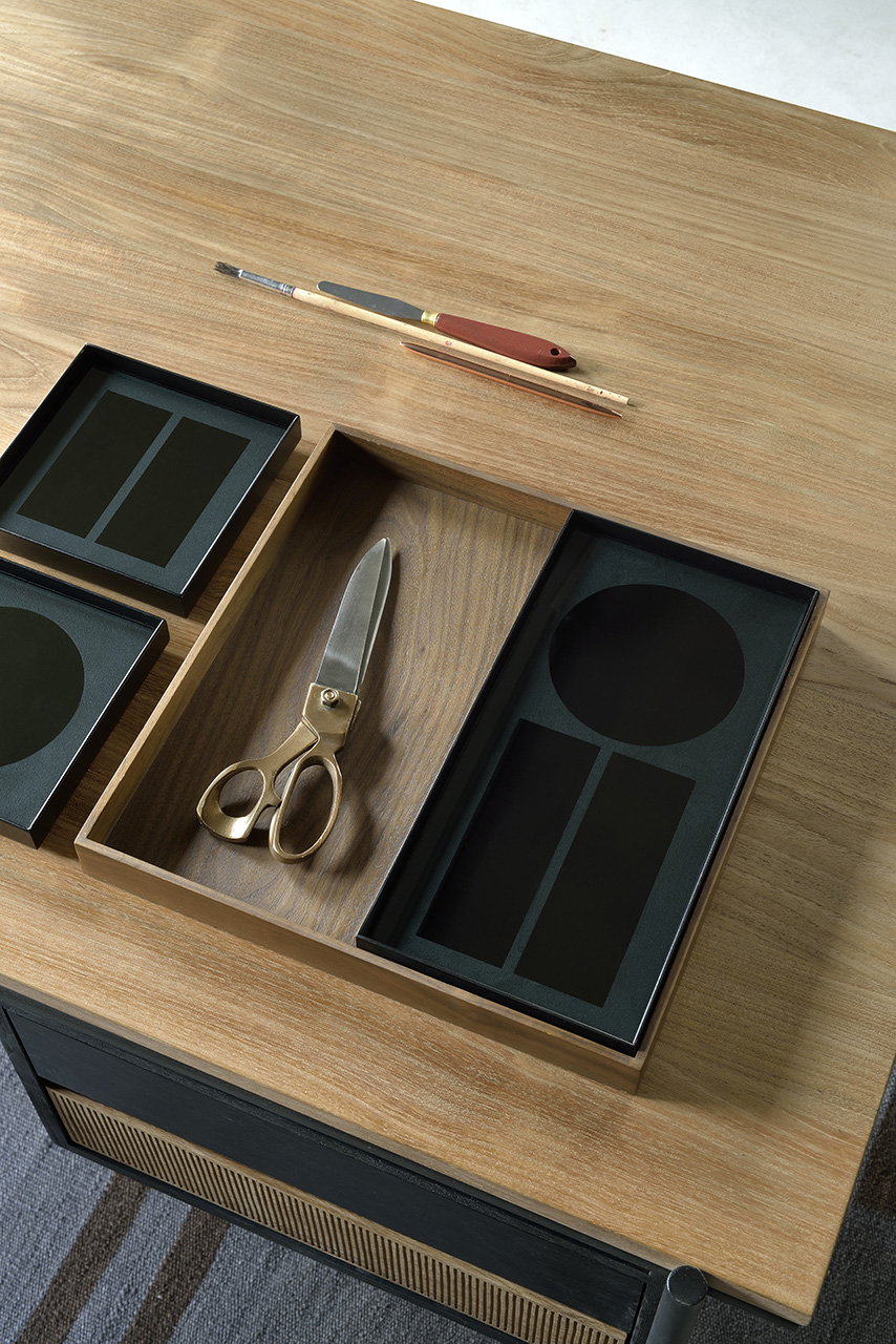 Ethnicraft Walnut Desk Organiser Set