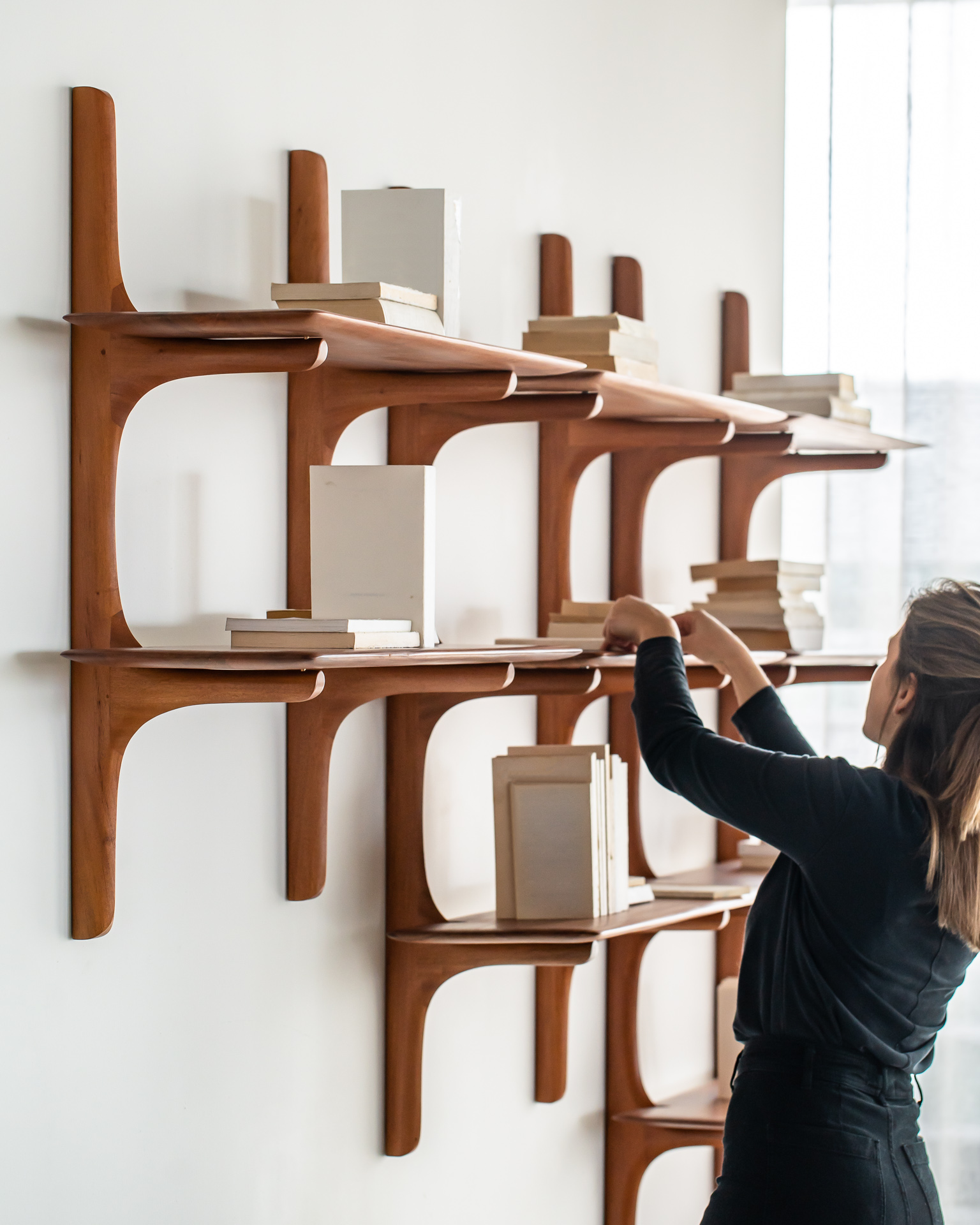 Ethnicraft Mahogany PI Wall Shelf