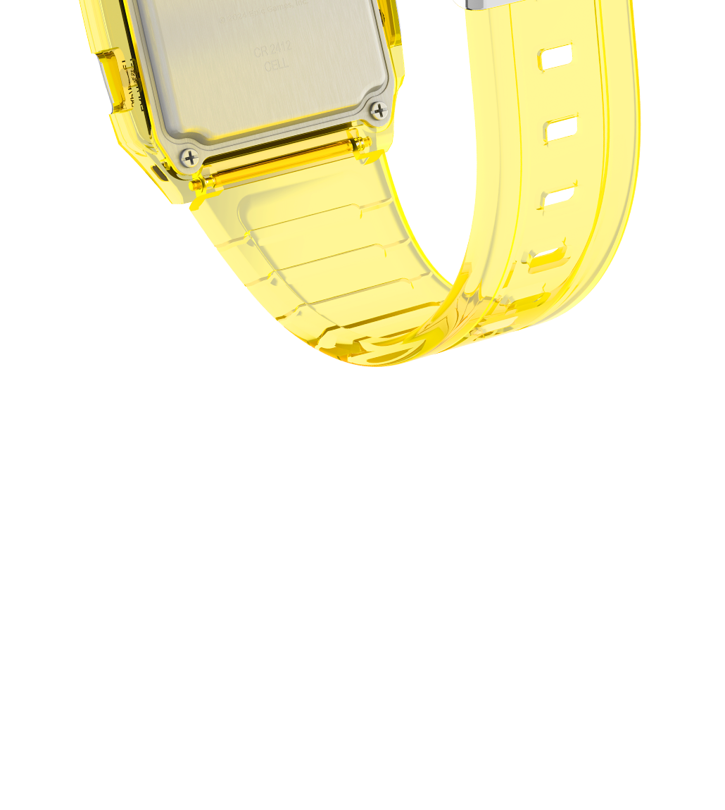 Q Timex LCA Yellow Resin Strap Watch