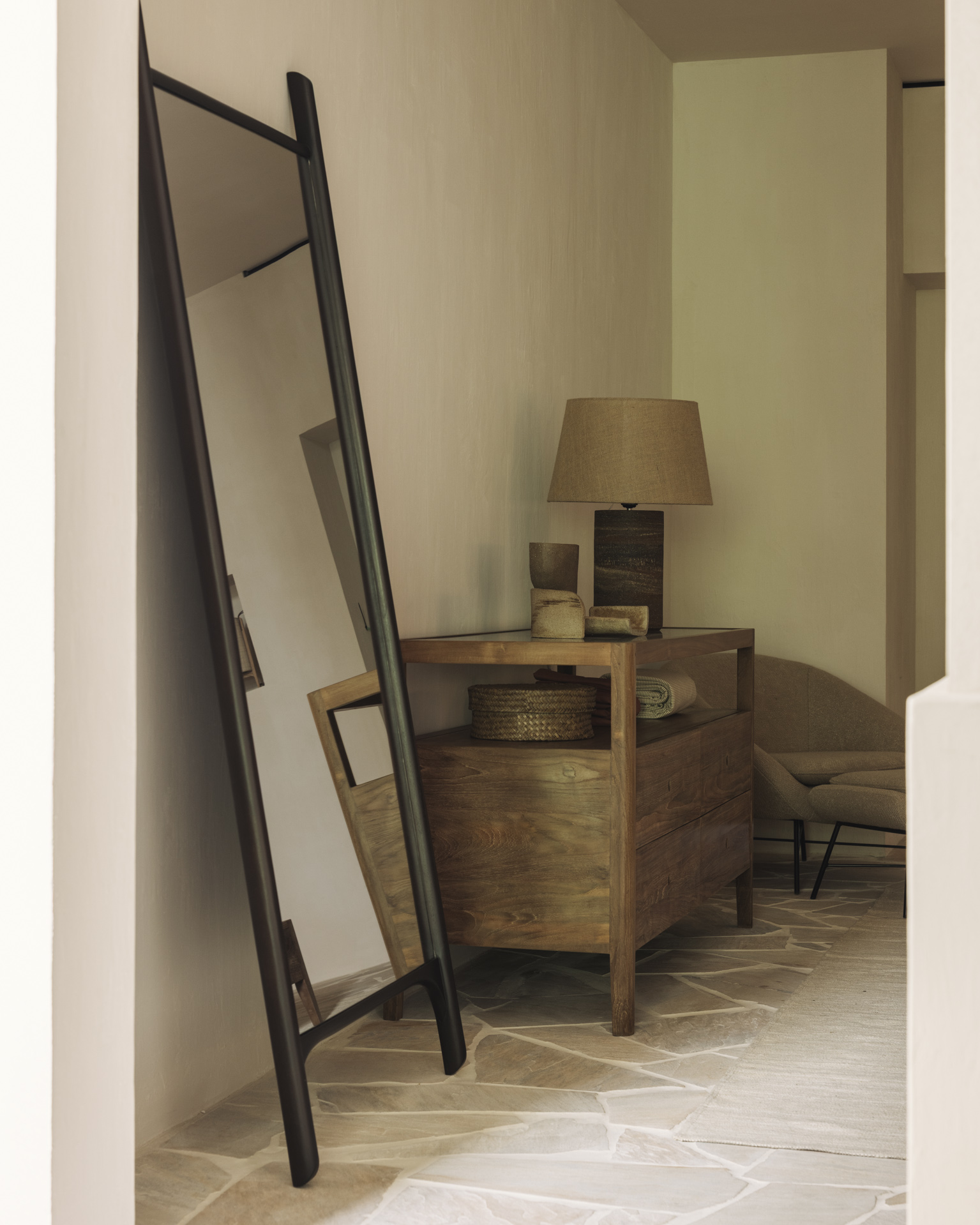 Ethnicraft Mahogany PI Floor Mirror
