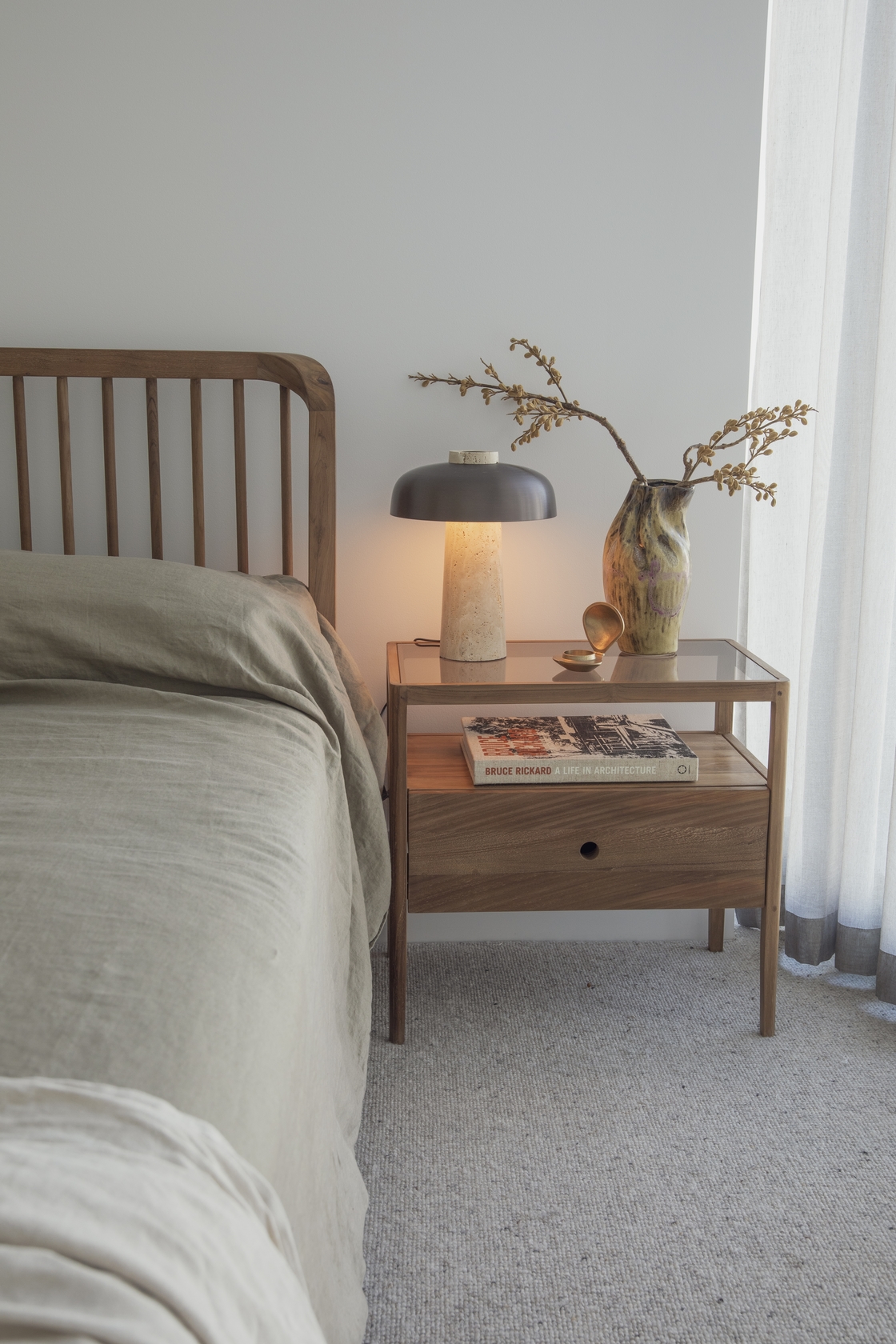 Ethnicraft Reclaimed Teak Spindle Bedside Table