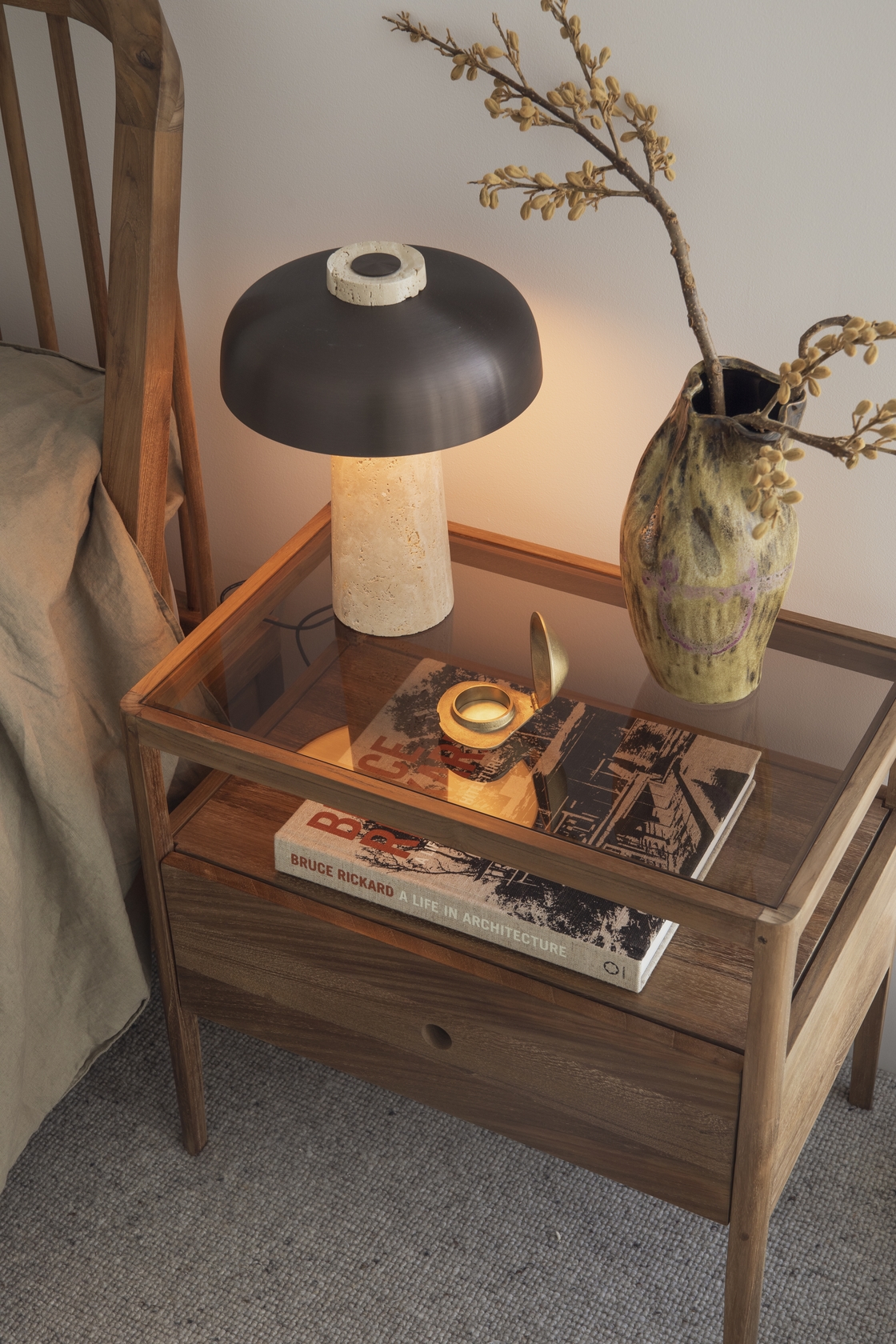 Ethnicraft Reclaimed Teak Spindle Bedside Table