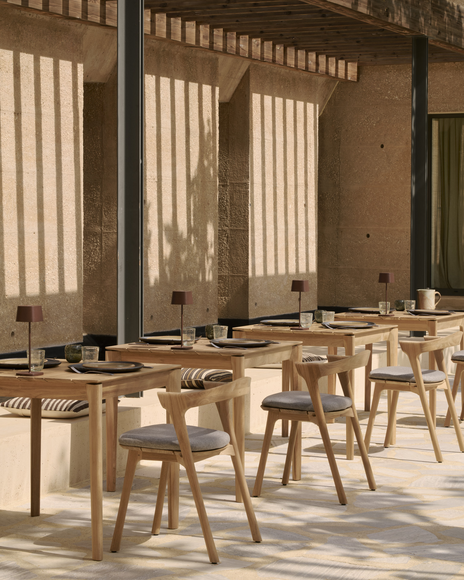 Ethnicraft Teak Bok Square Outdoor Dining Table