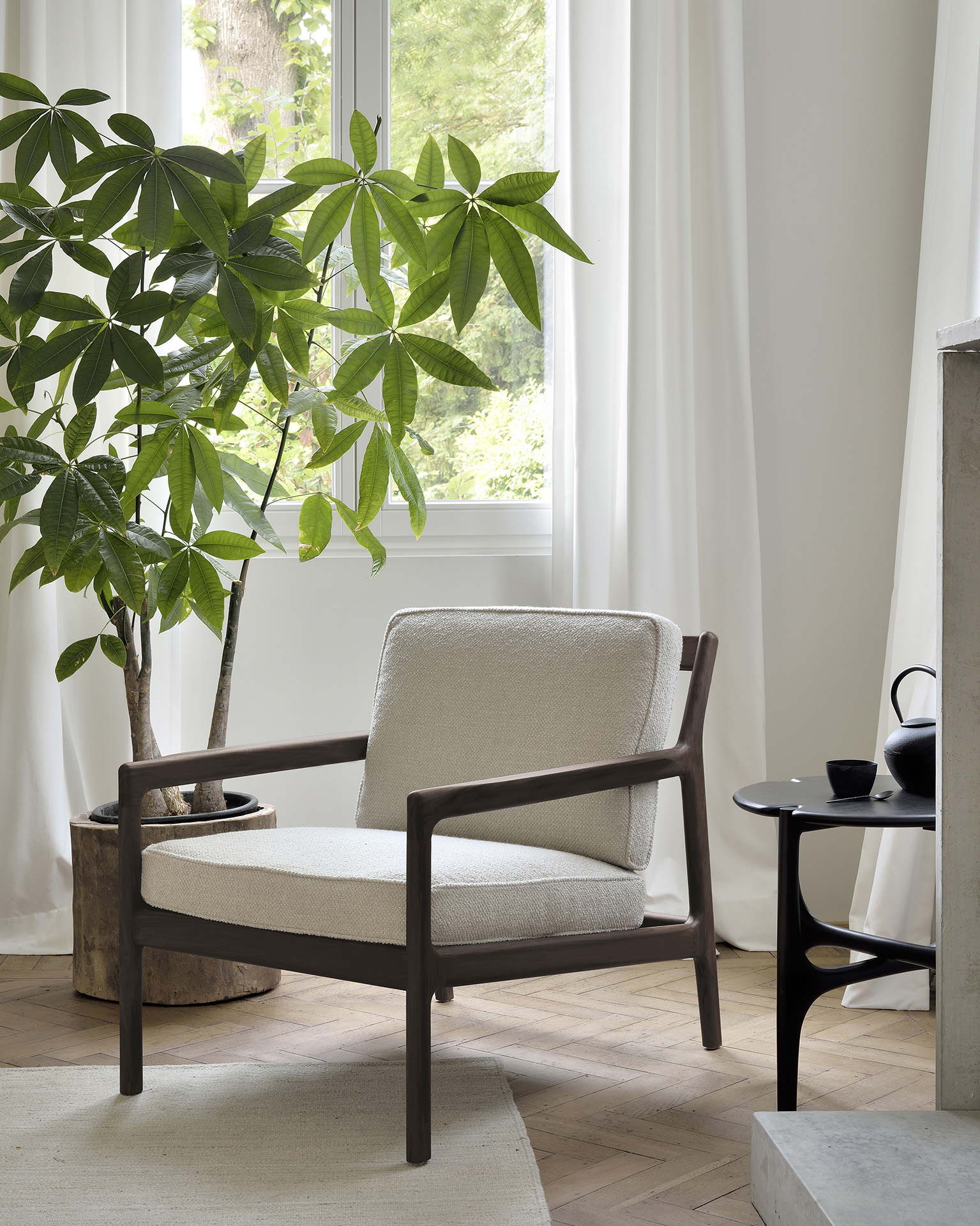 Ethnicraft Mahogany Jack Lounge Chair