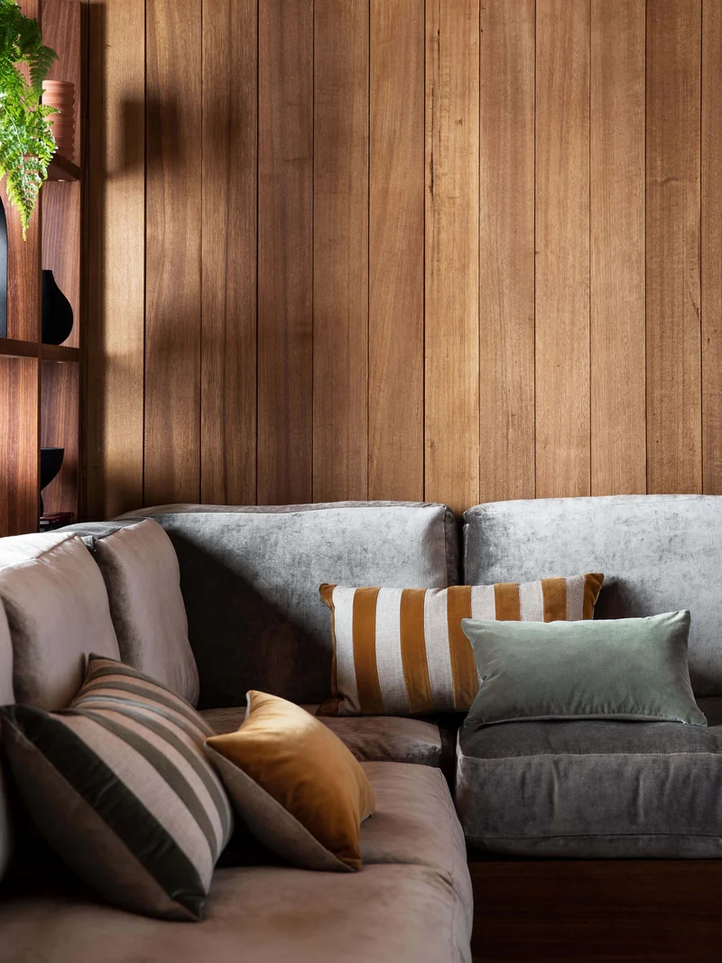 Etro Striped Velvet Cushion