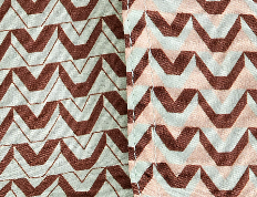 Short Sleeve Silk Camp Collar Shirt - Pale Aqua/Peach Spliced V Monogram