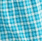 Shirred Cotton Bralette - Teal Check