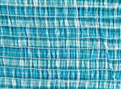 Shirred Cotton Mini Dress - Teal Check