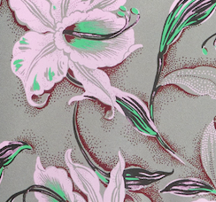 Silk Slip Dress - Grey/Pink Lily