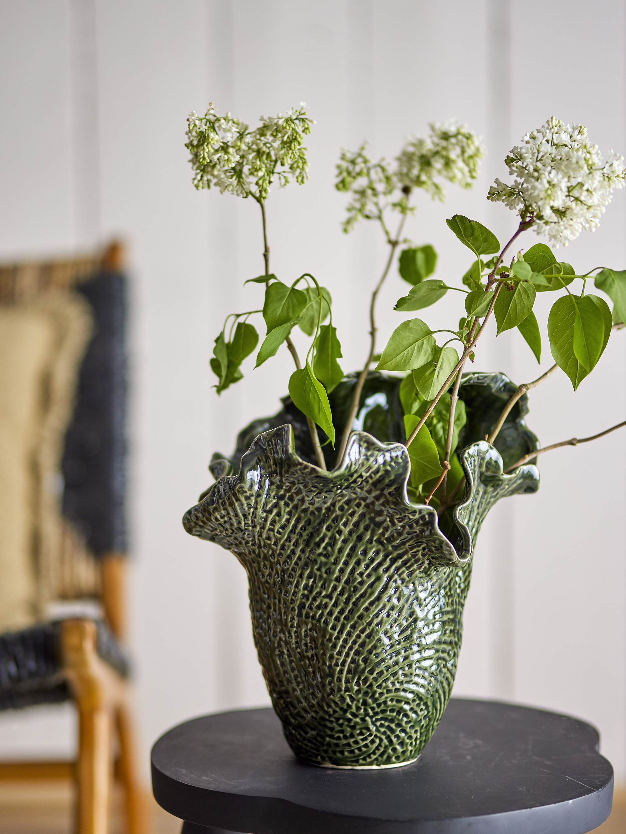 Safiya Stoneware Vase - Green