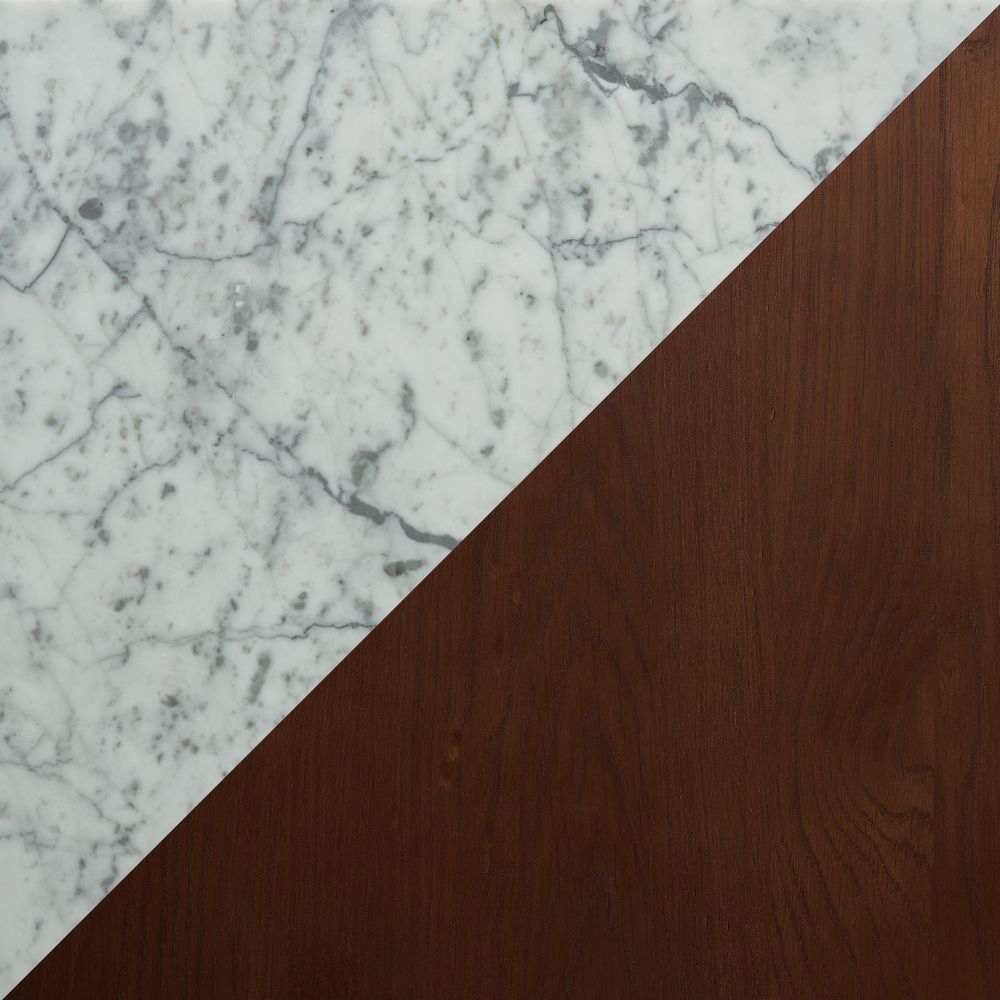 Bianco Carrara/Walnut