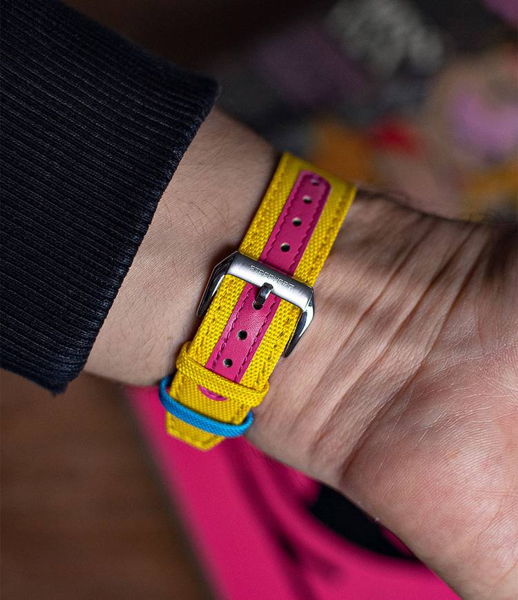 Worn & Wound x StrapHabit Ride to Conquer Cancer Team Watch Strap