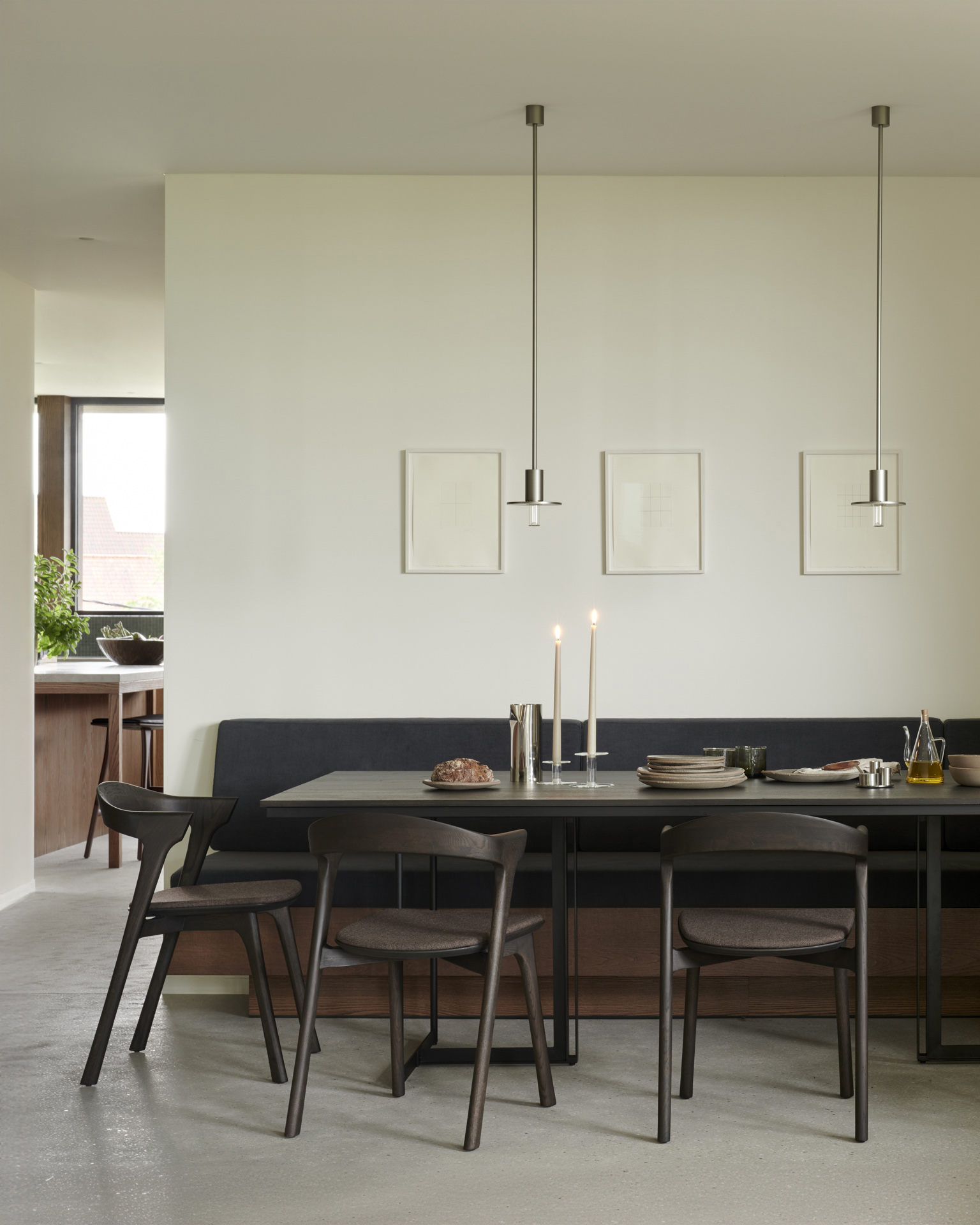 Ethnicraft Oak Bok Dining Chair - Fabric