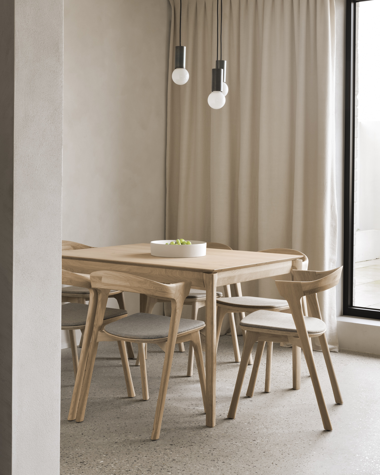 Ethnicraft Oak Bok Dining Chair - Fabric