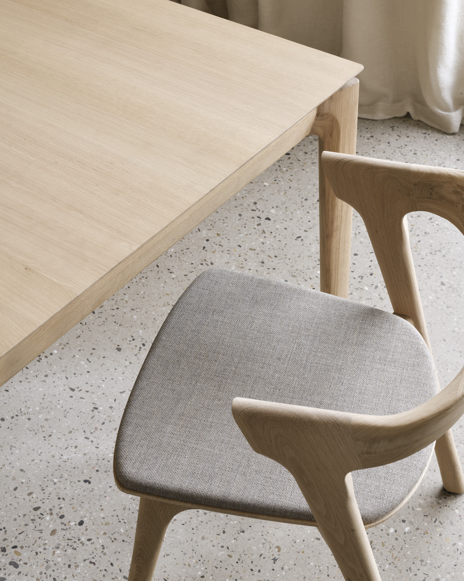 Ethnicraft Oak Bok Dining Chair - Fabric
