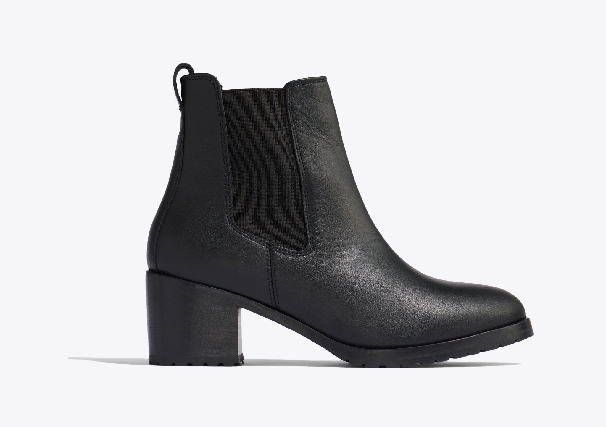 Nisolo Ana Go-To Heeled Chelsea Boot Black/Black - Every Nisolo product is built on the foundation of comfort, function, and design. 