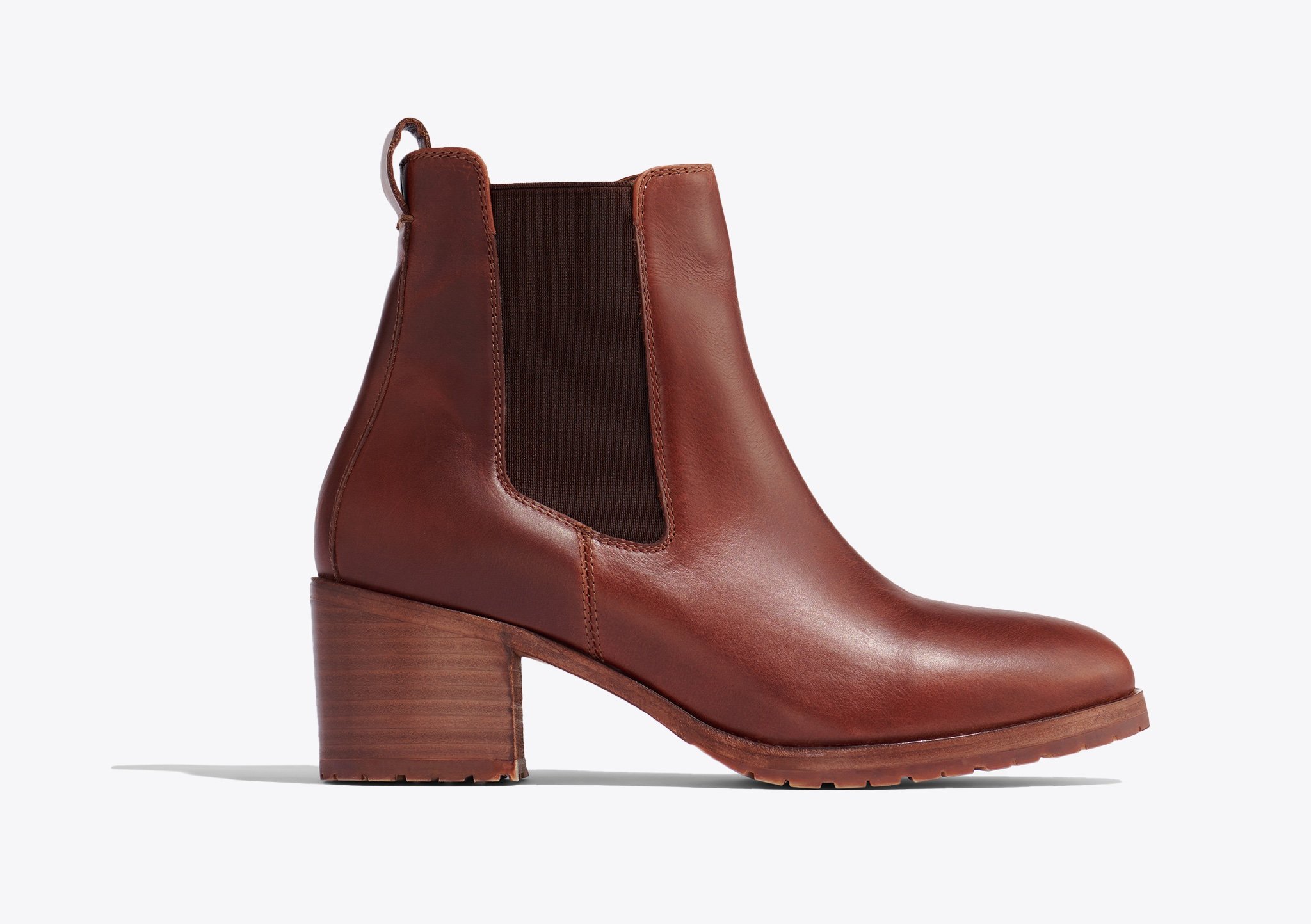 Nisolo Ana Go-To Heeled Chelsea Boot Auburn - Every Nisolo product is built on the foundation of comfort, function, and design. 