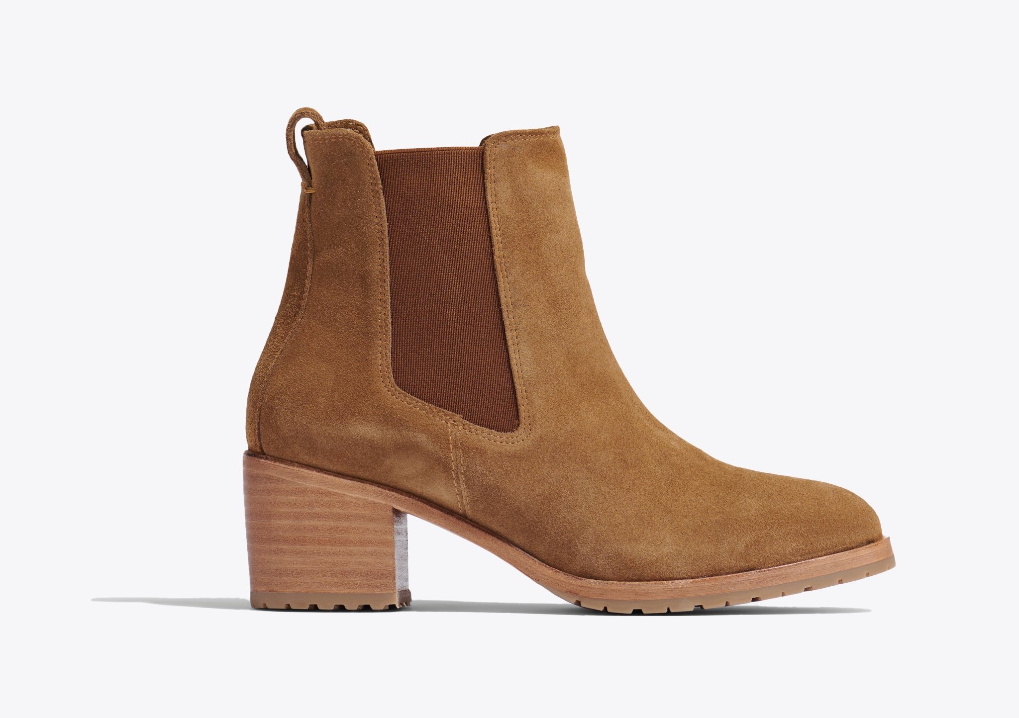 Nisolo Ana Go-To Heeled Chelsea Boot Taupe Suede - Every Nisolo product is built on the foundation of comfort, function, and design. 