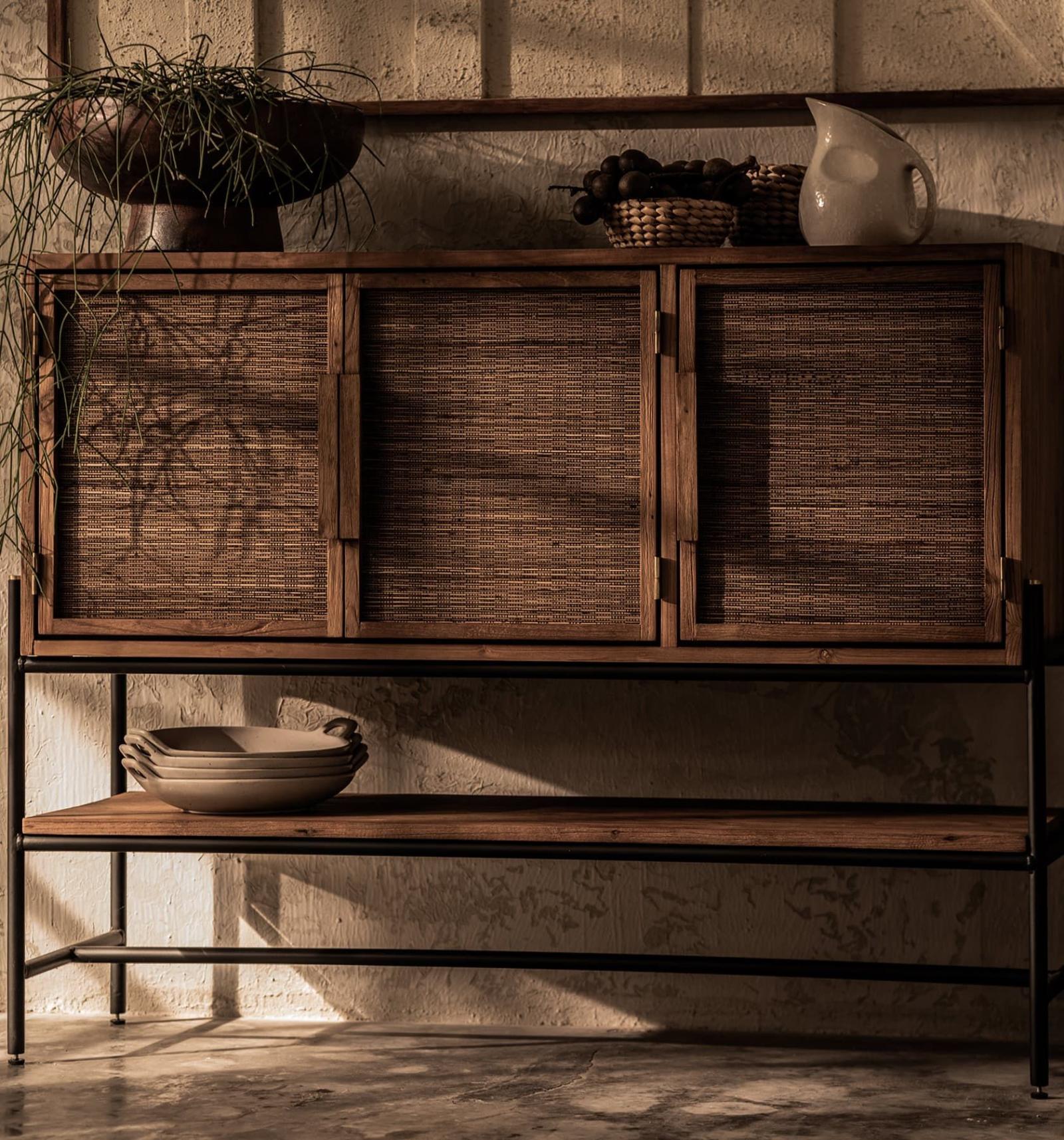 dBodhi Coco Dresser - 3 Doors/1 Open Rack