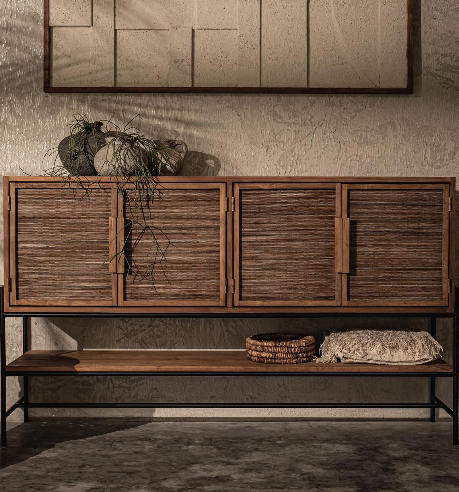 dBodhi Coco Dresser - 4 Doors/1 Open Rack