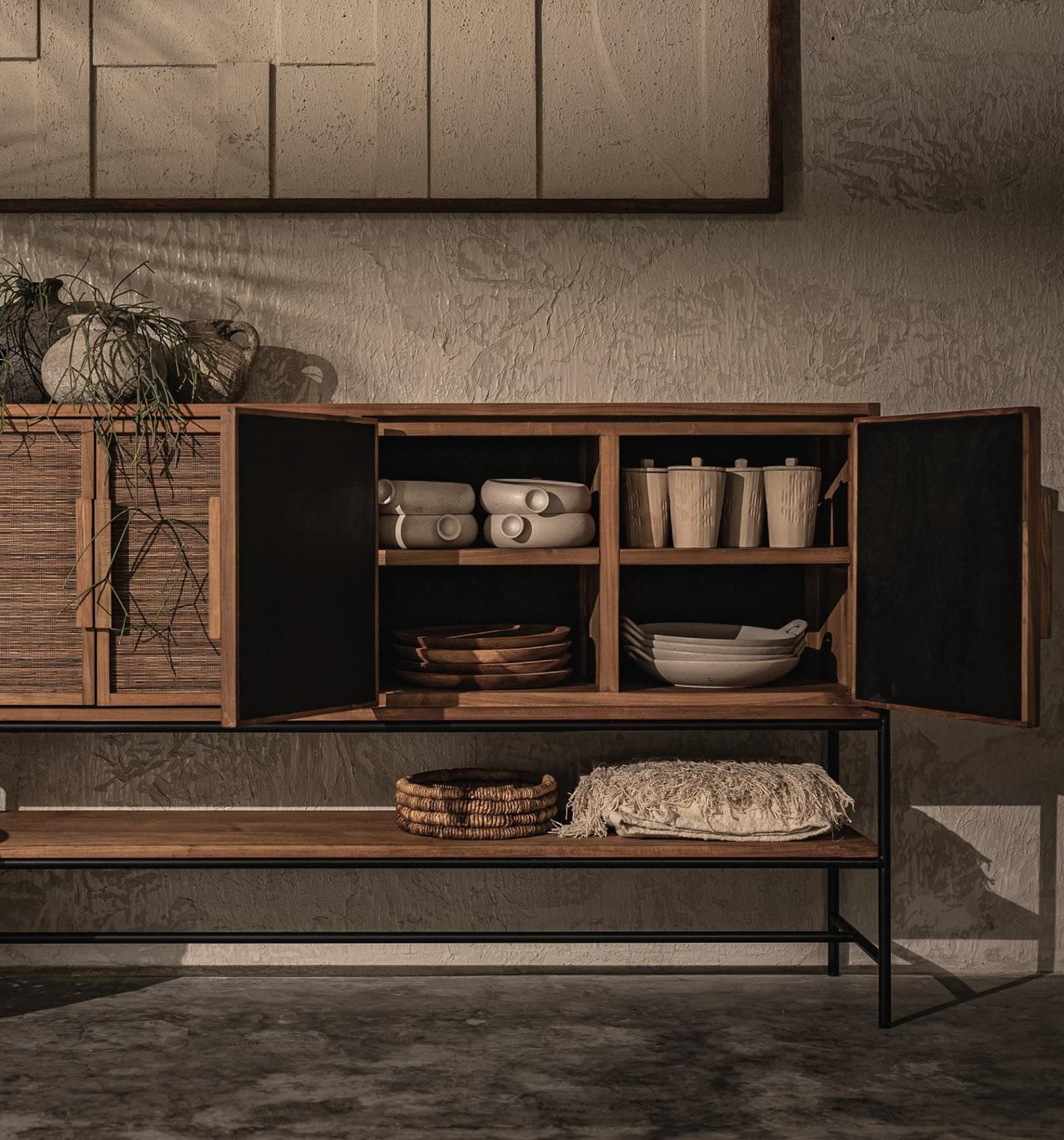 dBodhi Coco Dresser - 4 Doors/1 Open Rack