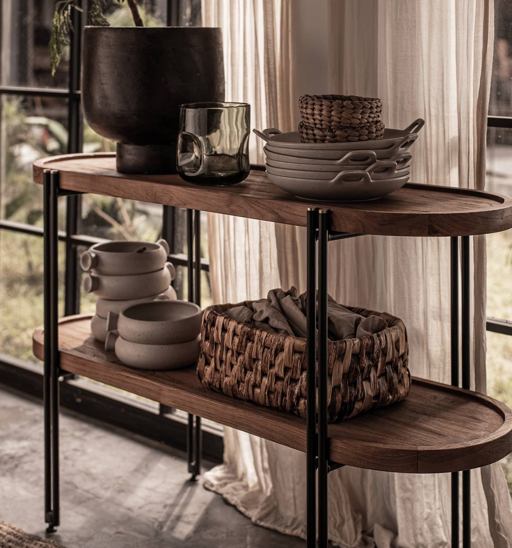 dBodhi Coco Oval Console Table with Tray