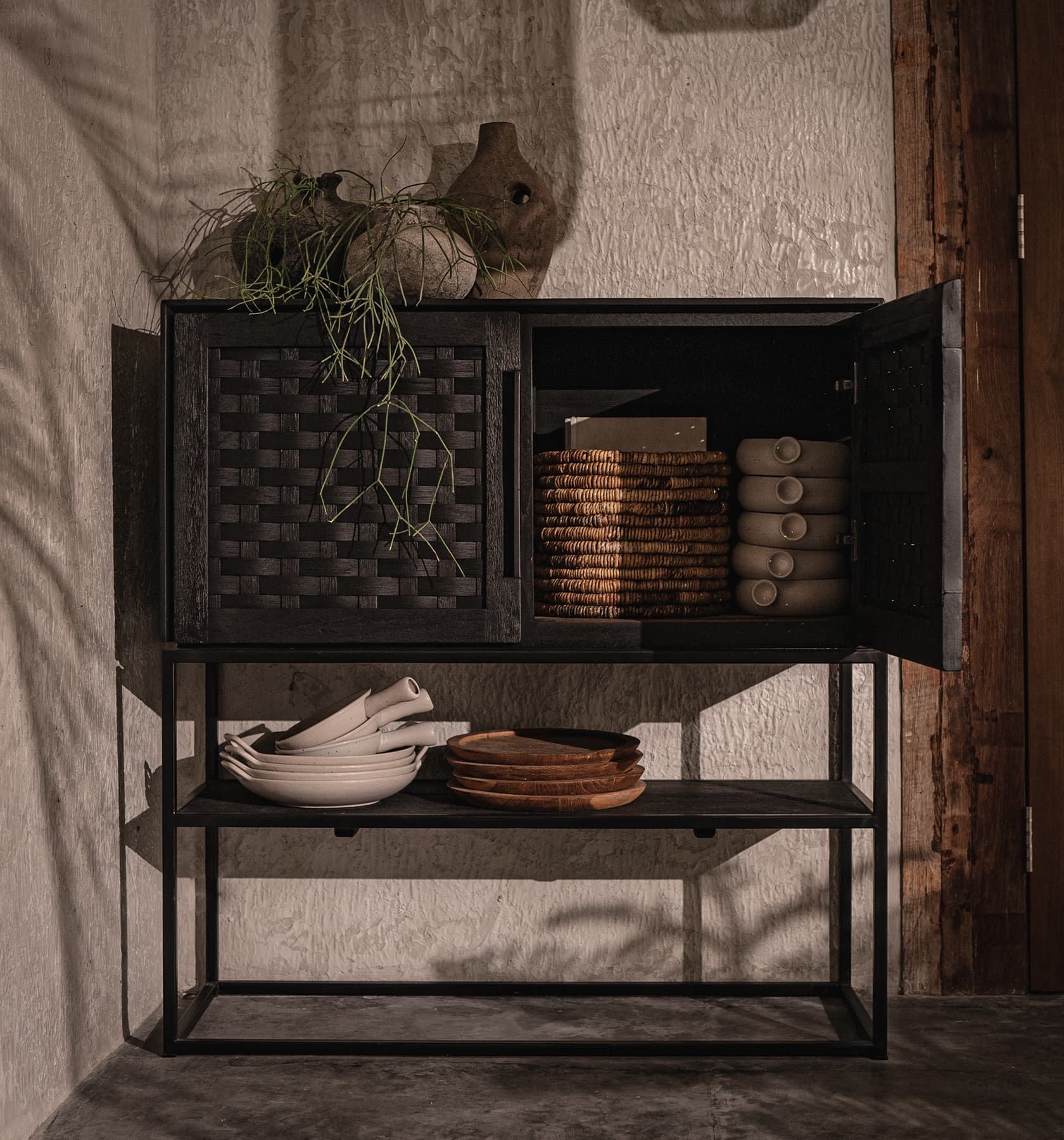 dBodhi Karma High Dresser - 2 Doors/1 Open Rack