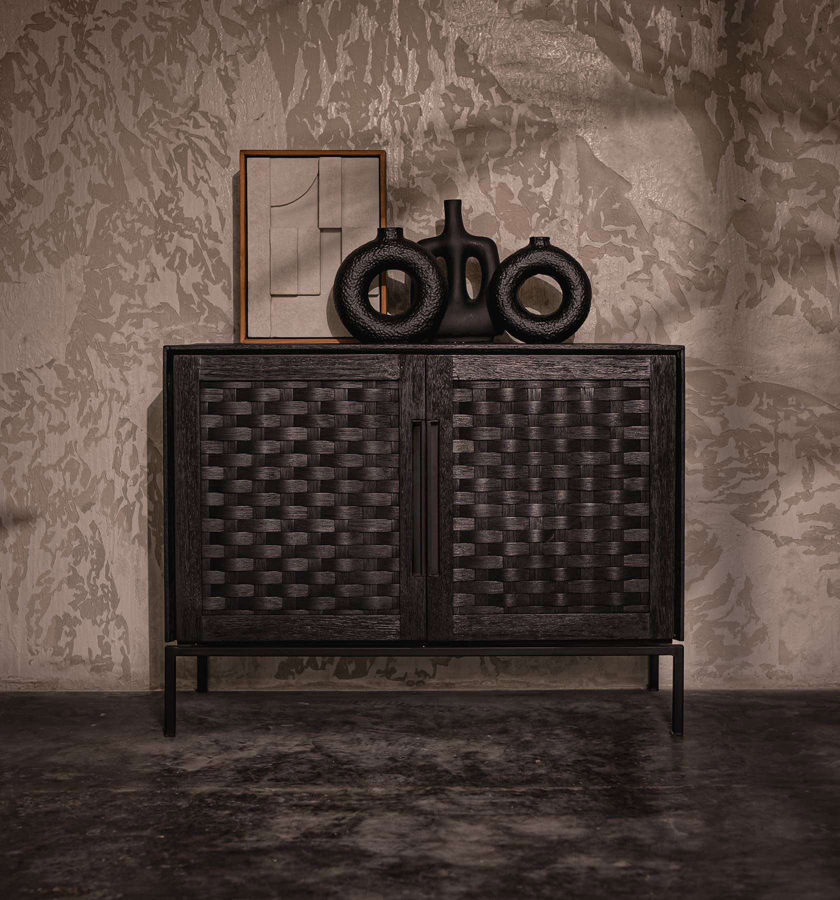 dBodhi Karma Charcoal Low Dresser - 2 Doors