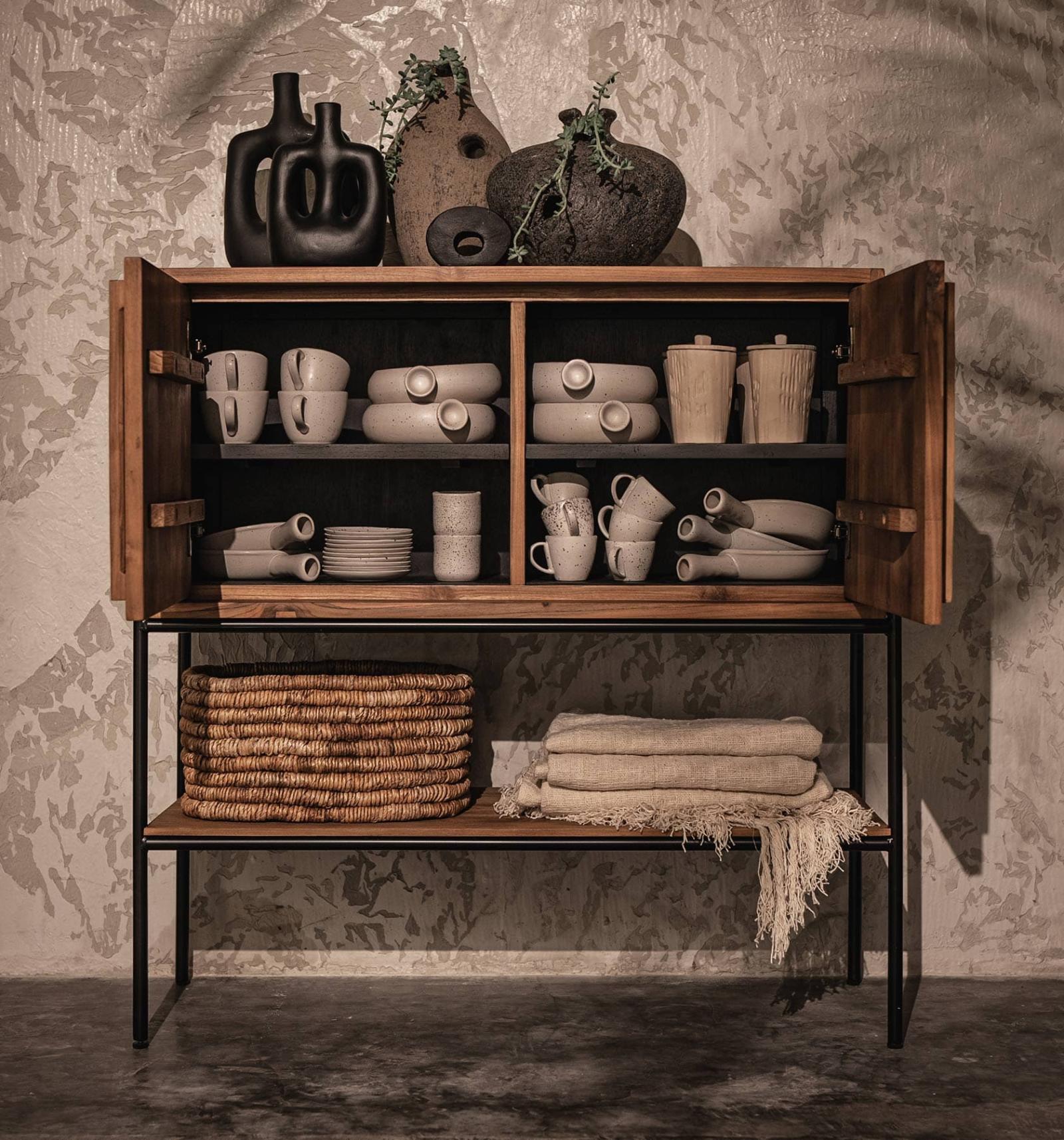 dBodhi Outline High Dresser - 2 Doors/1 Open Rack