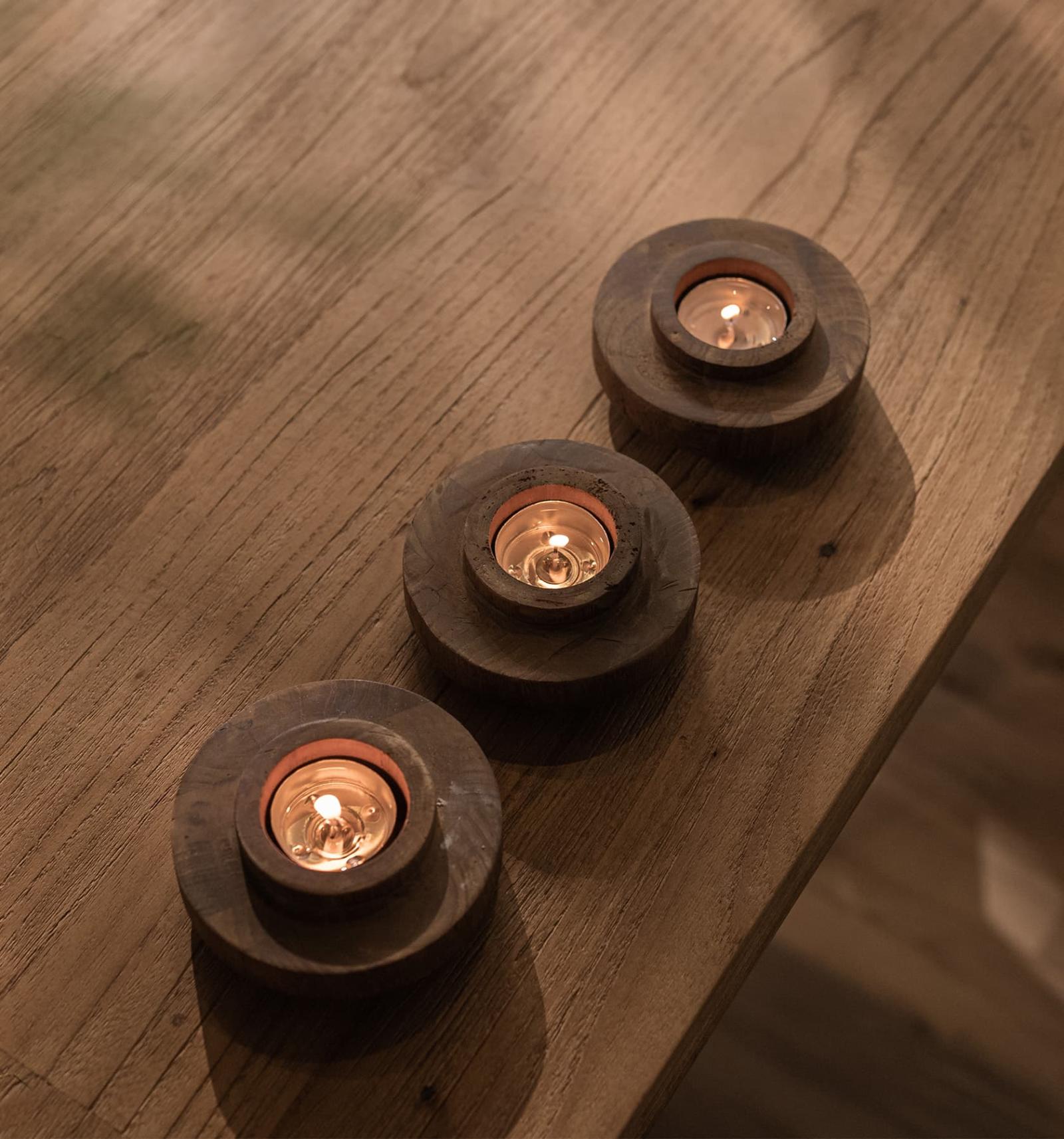 dBodhi Ring Wood Candle Holder