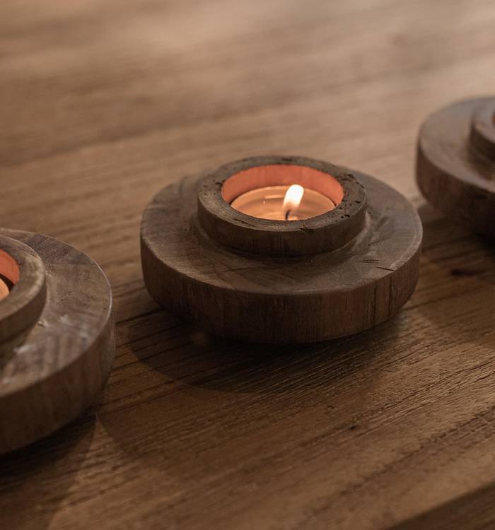 dBodhi Ring Wood Candle Holder