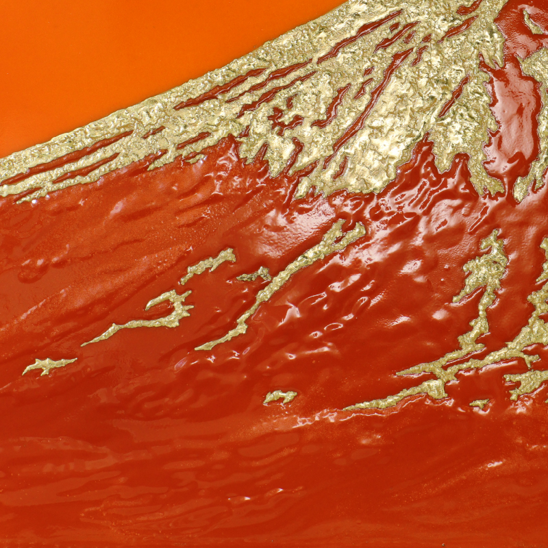 陶彩画 「赤金富士」