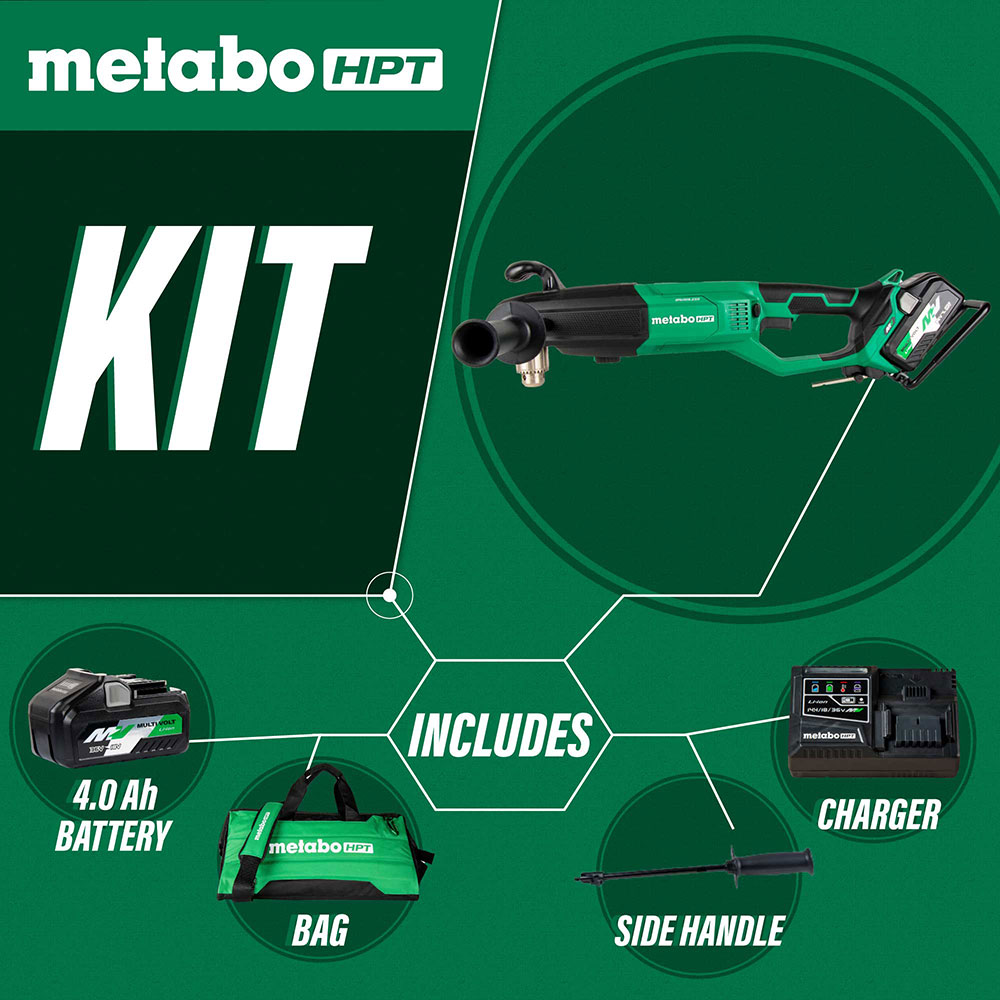 36V MultiVolt Brushless Cordless 1/2" High Power Right Angle Drill Kit 4.0 Ah