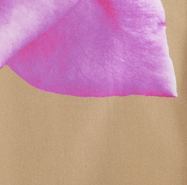 Oversized Cotton Short Sleeve Shirt - Desert Sand/Fuchsia Flower