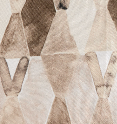 Silk Scarf Halter Top - Beige/Chocolate Painted V Monogram