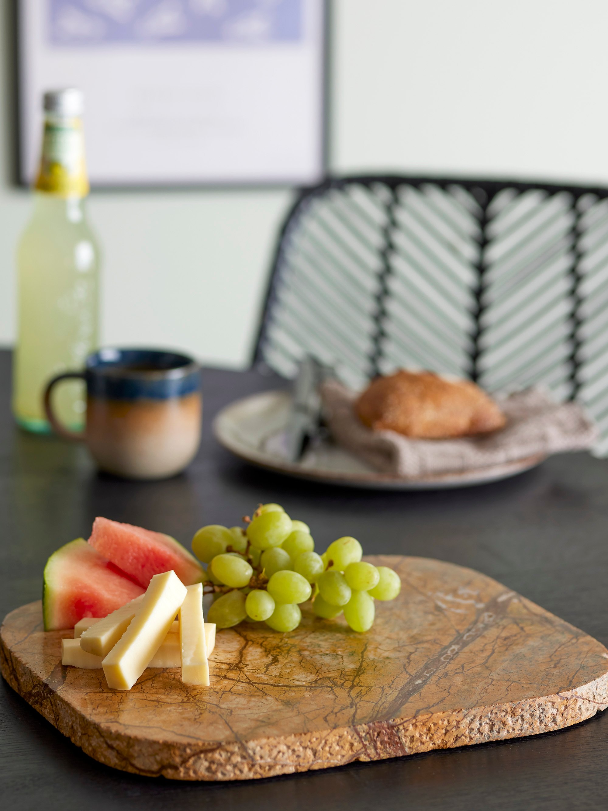 Deborah Marble Serving Tray - Brown