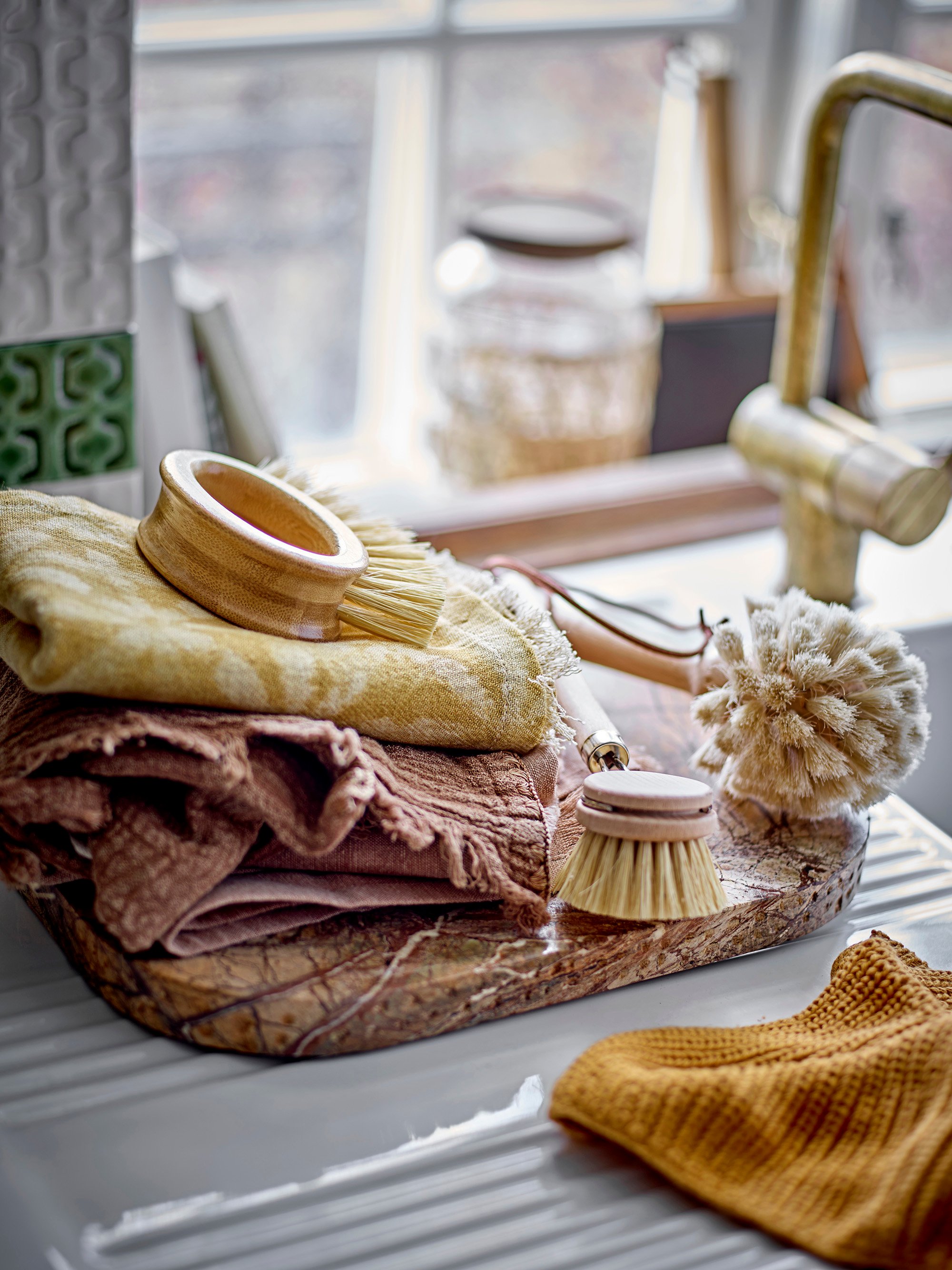 Deborah Marble Serving Tray - Brown