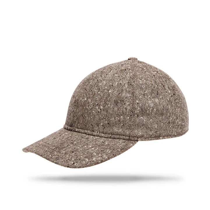 Wool Baseball Cap - Green W Brown Speckle