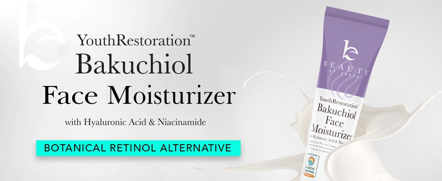 YouthRestoration™
Bakuchiol
Face Moisturizer
with Hyaluronic Acid & Niacinamide
BOTANICAL RETINOL ALTERNATIVE