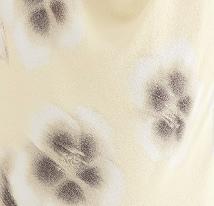 Silk Linen Short Sleeve Shirt - Natural Blurred Floral