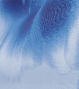 Silk Mini Skirt - Powder Blue Blurred Floral