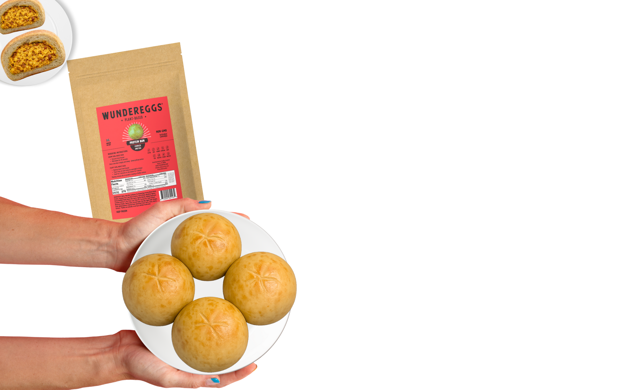 WunderEggs - Protein Bun, Chorizo & Egg (Multi-Pack)