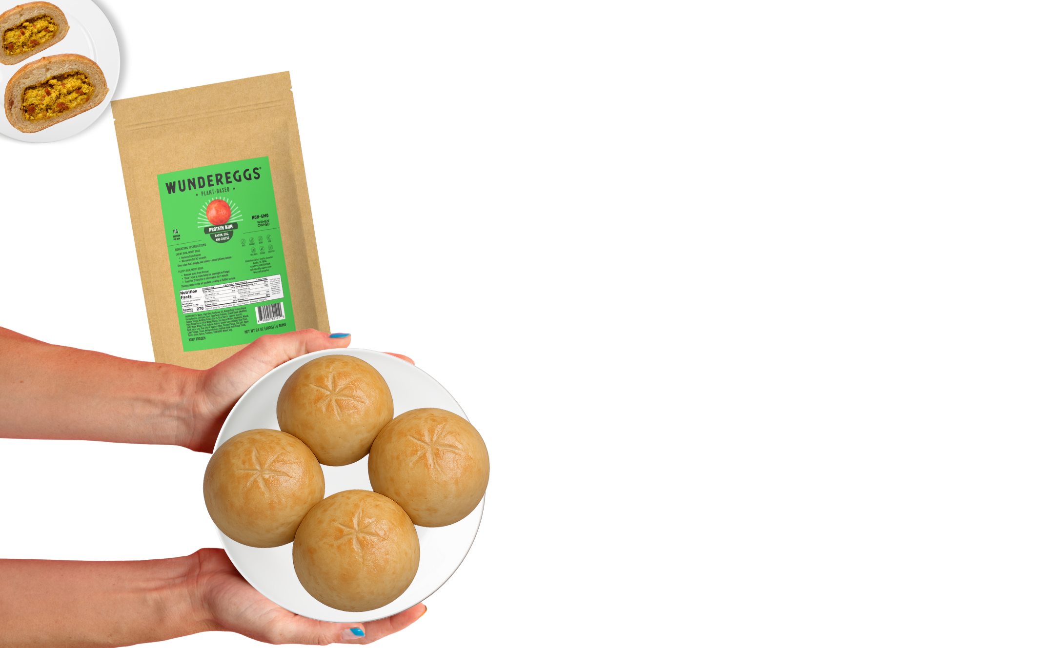 WunderEggs - Protein Bun, Bacon, Egg & Cheese (Multi-Pack)