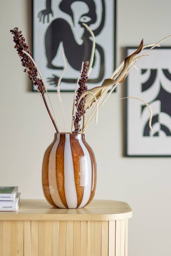 Mayah Glass Vase - Brown